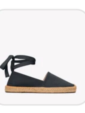 Soludos Black Ankle-Tie Espadrille Flats - Women